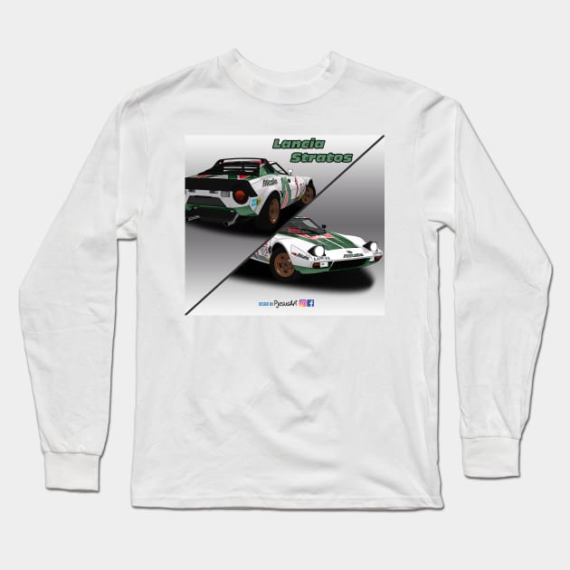 Lancia Stratos Group 4 Long Sleeve T-Shirt by PjesusArt